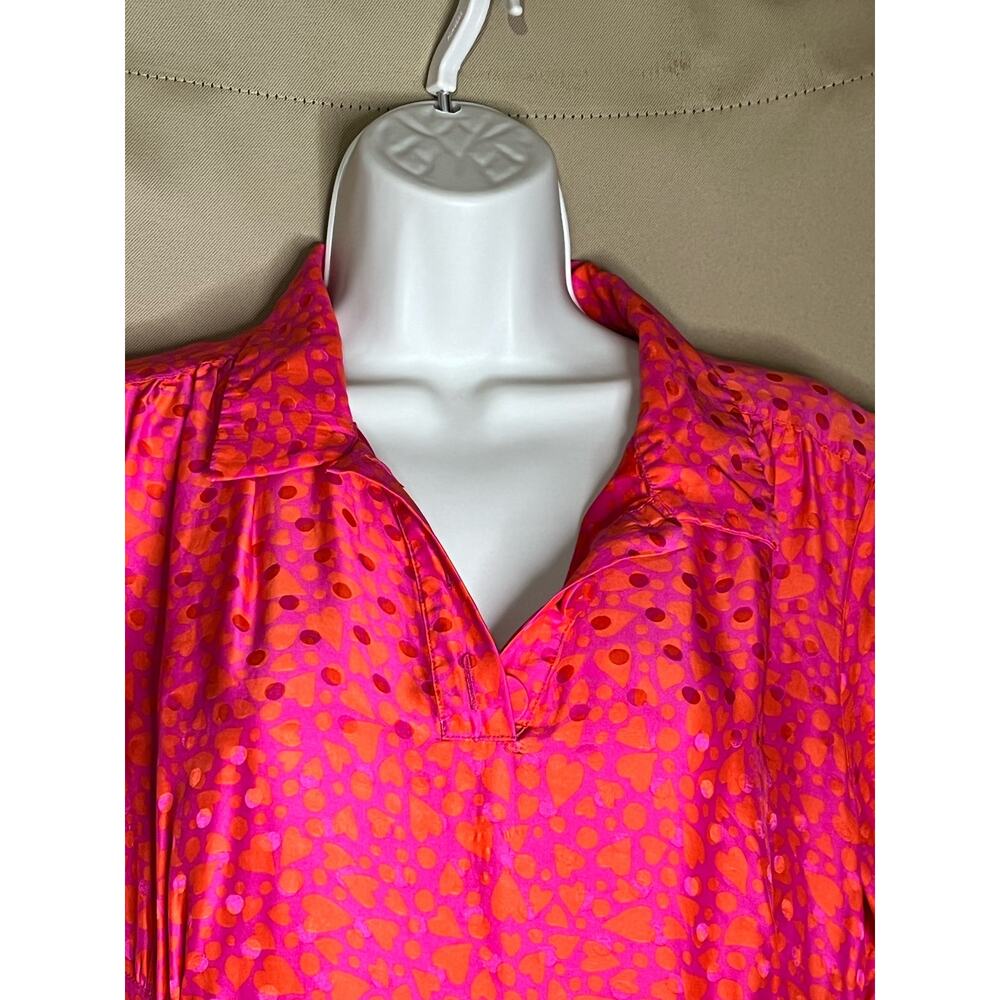 Tara Jarmon Rozenn Dress pink hearts 40 US 8 - Picture 7 of 15